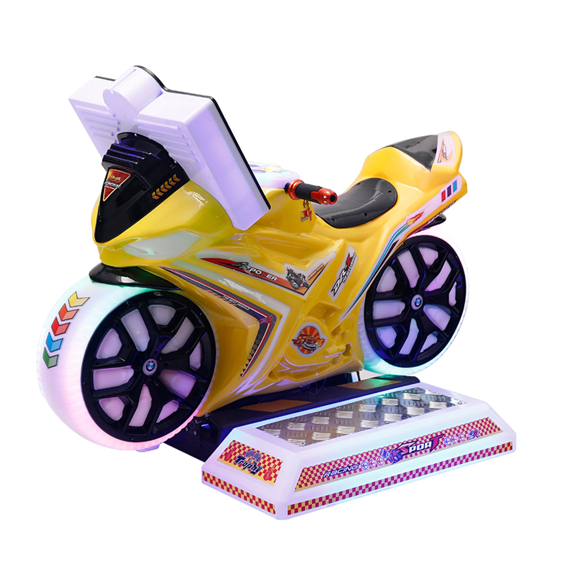 Factory Wholesale Arcade Swaying Car Machine Crazy Motorcycle for Kids Coin Operated for 6 Years for Shopping Mall Indoor