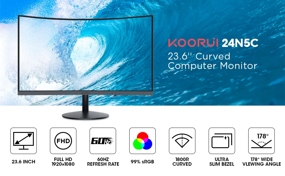 Koorui- Wholesale Eye Care Ips Lcd Led Frameless Computer Pc Wide ...