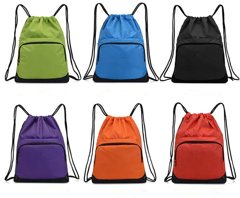 Unisex Folding Backpack Sport Gym Sack Pack String Bag Basketball Gym