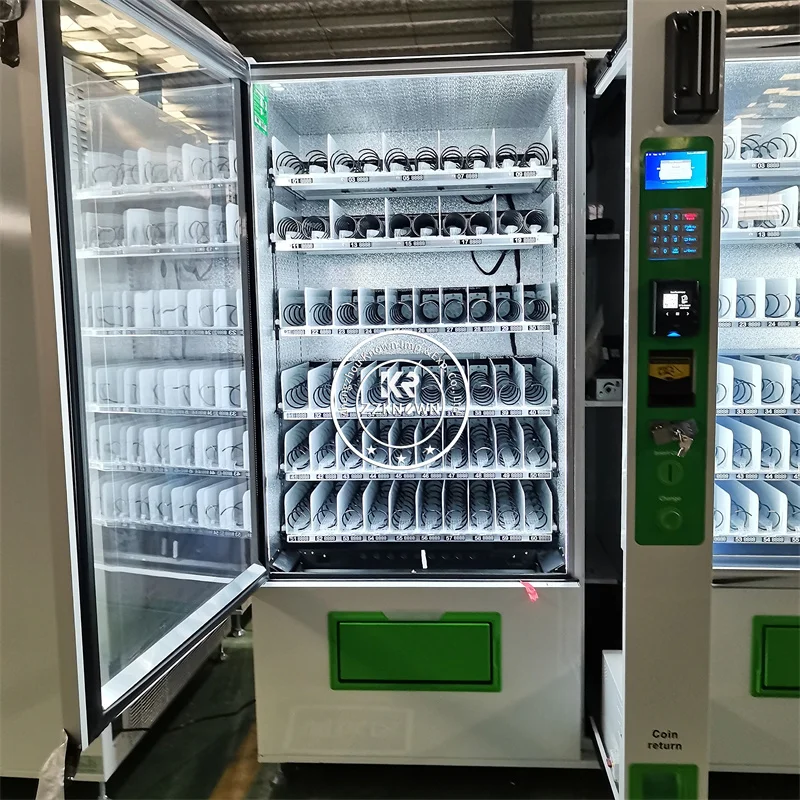 Refrigerated Food Beverage Combo Vending Self-service Store Drinks And ...