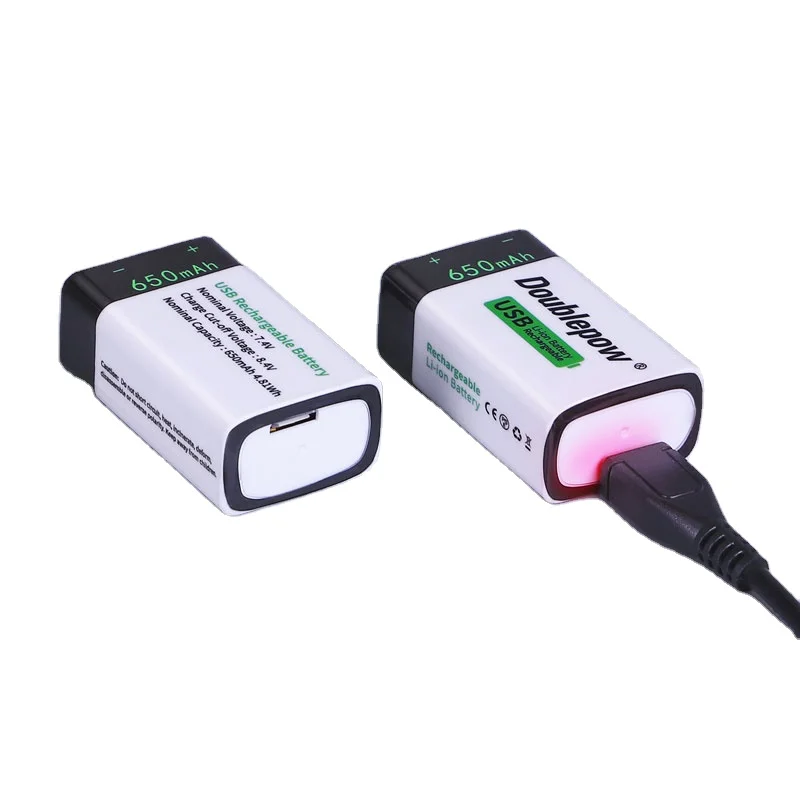 CITYORK Batterie Ricaricabili 9V USB 650mAh, Pile Al Litio - Foto 2