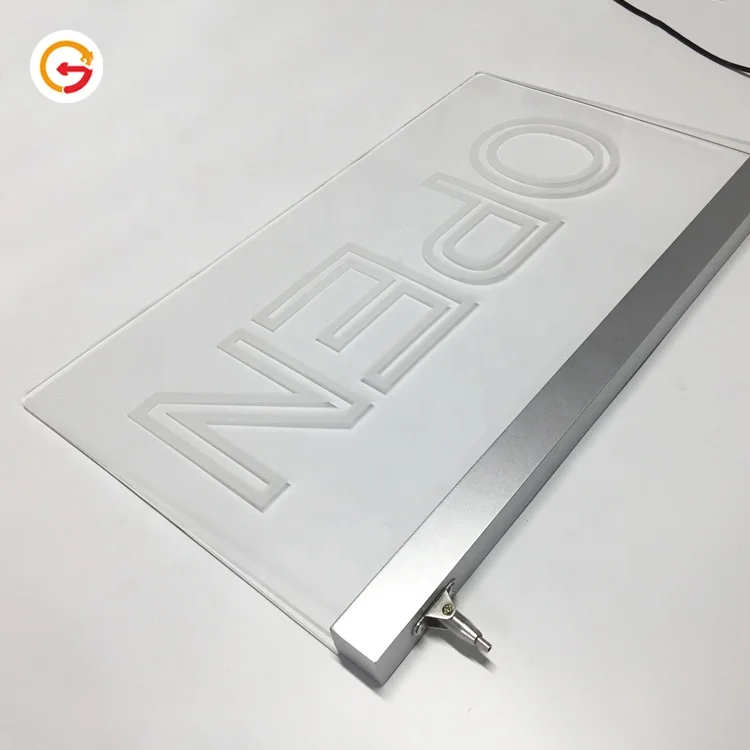 JAGUARSIGN Custom Shop Wall Mounted Led Acrylic Sign Board Room Wall Decoration LED Edge Lit Acrylic Logo Sign