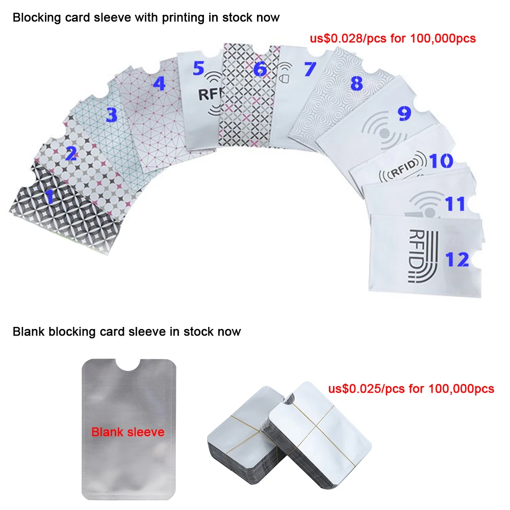contactless card security sleeve RFID Blocking Credit Card Sleeves main image 0