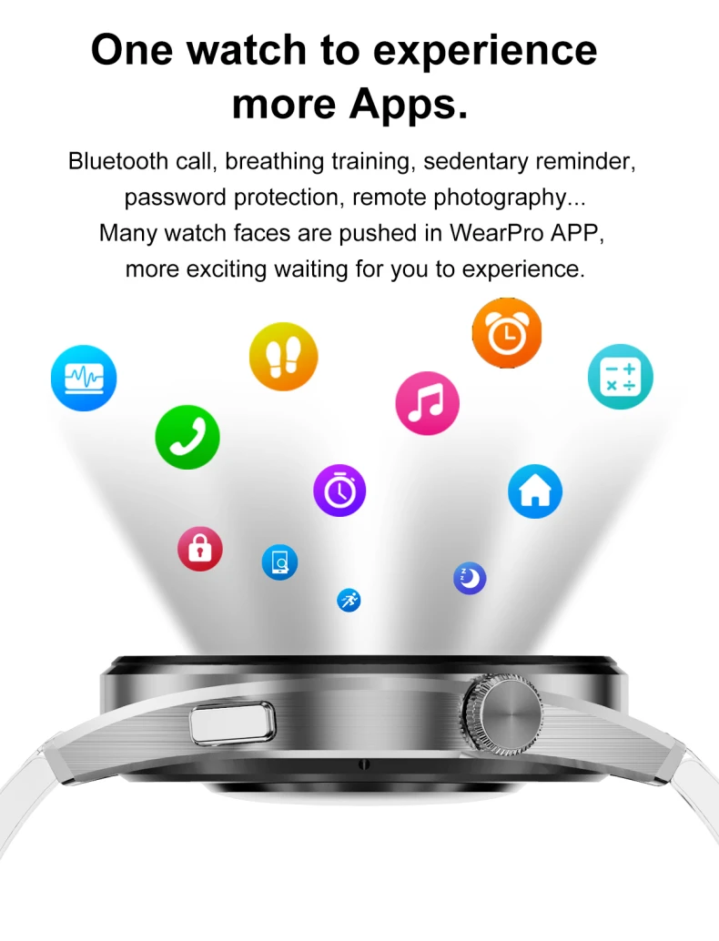DT3 Pro Smartwatch 1.32 inch Full Round Screen Smart Watch Calling Wireless Charger Rotation Button Wearpro APP DT3 Pro Watch (21).jpg