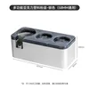 Grand support de pressage de poudre multifonctionnel en acrylique argenté