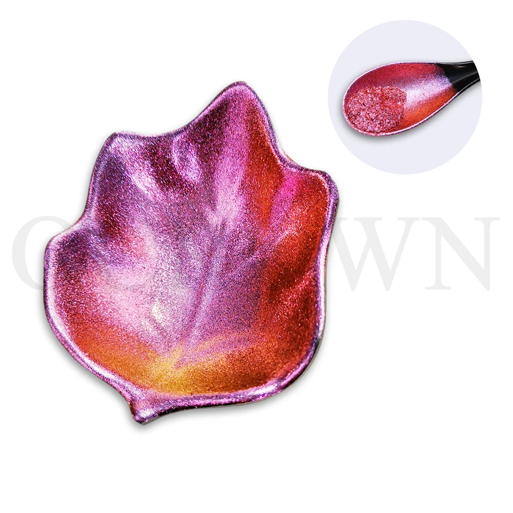 Rosy red copper metallic effect popular cosmetic eyeshadow pigment glitter chromatic chameleon makeup powders