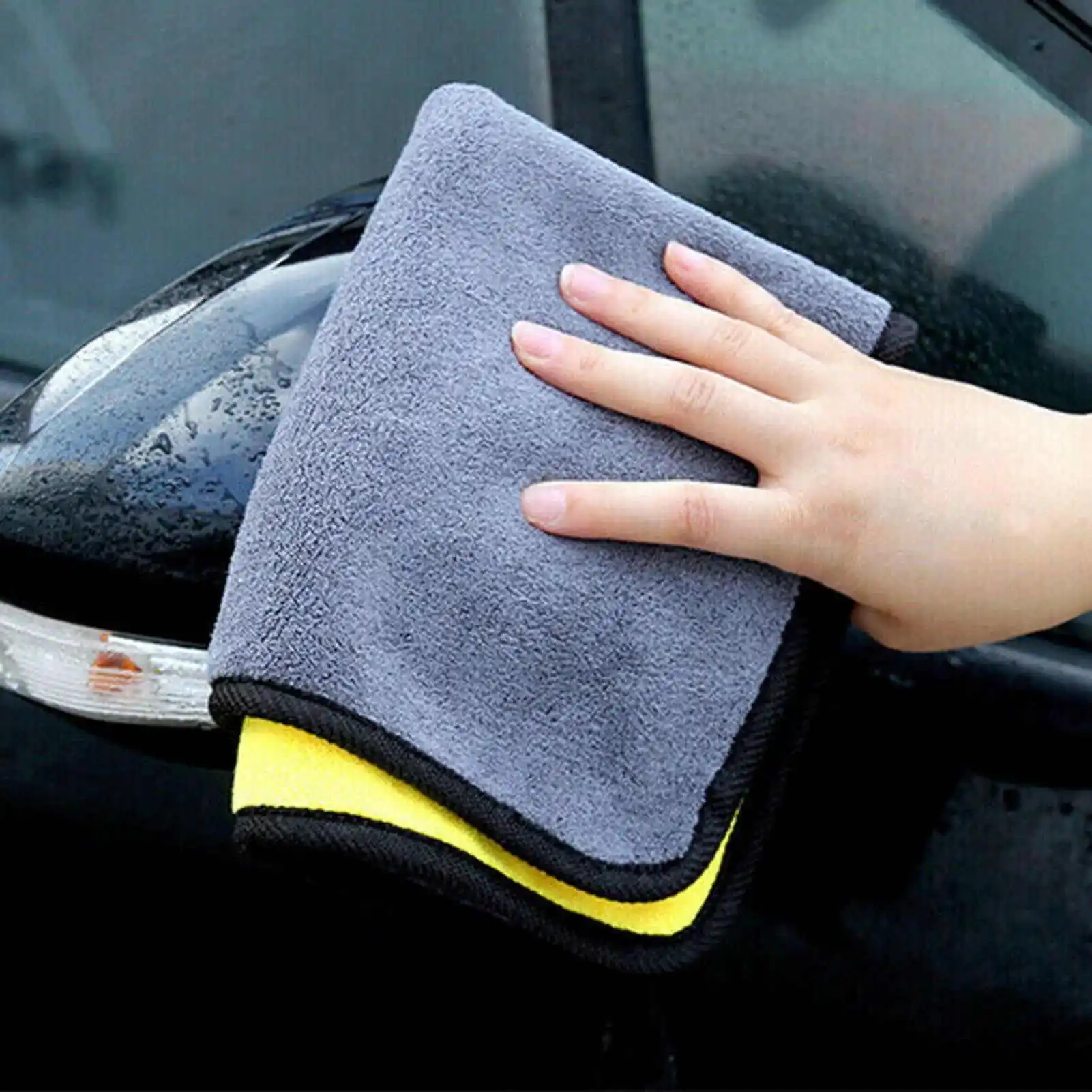 10pcs automotive double-sided fleece absorbent towel