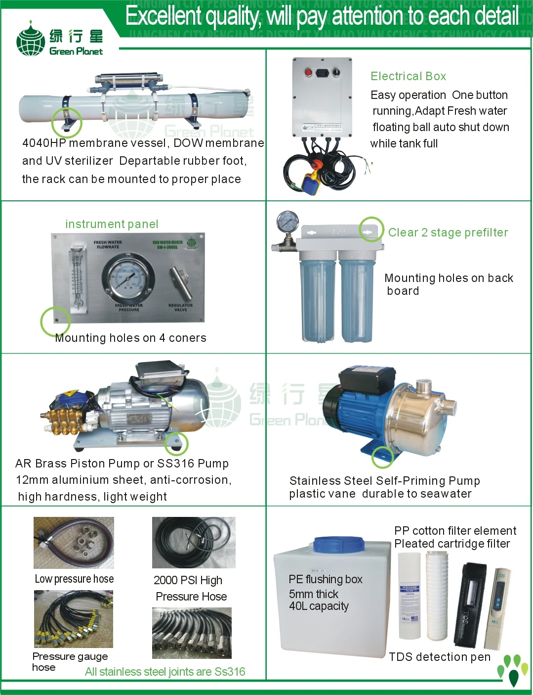 3000L/Day Modular Seawater Desalinator Yacht Watermaker Sailing Boat ...