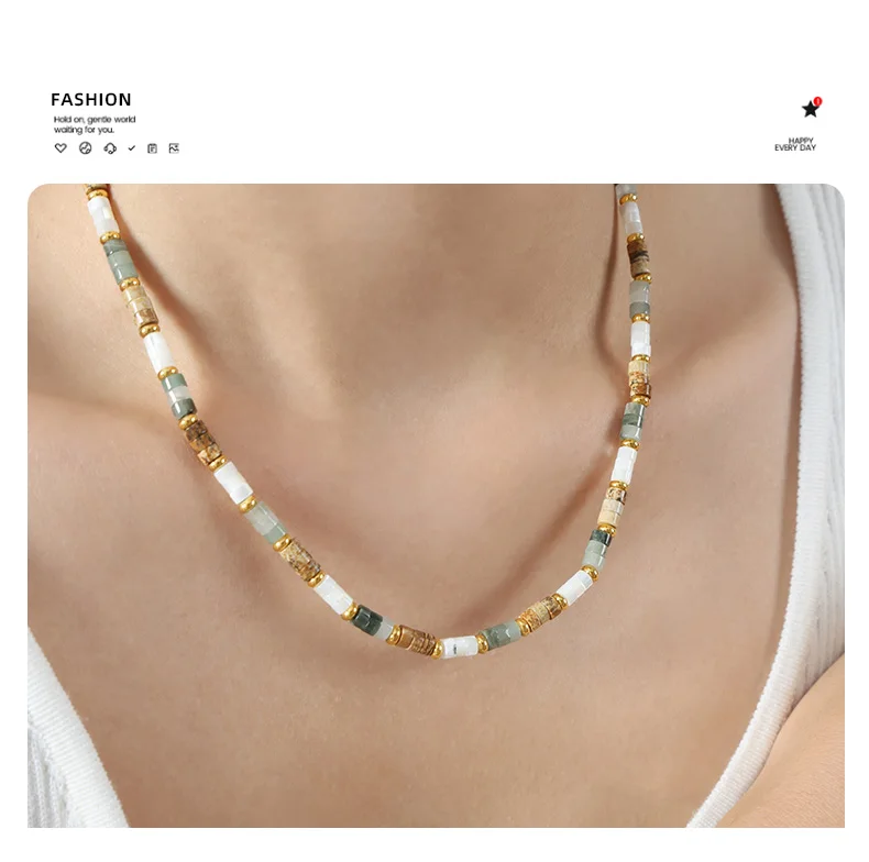 18k Gold Plated Stainless Steel DIY Jewelry Accessories Trendy Bracelet Necklace Charms