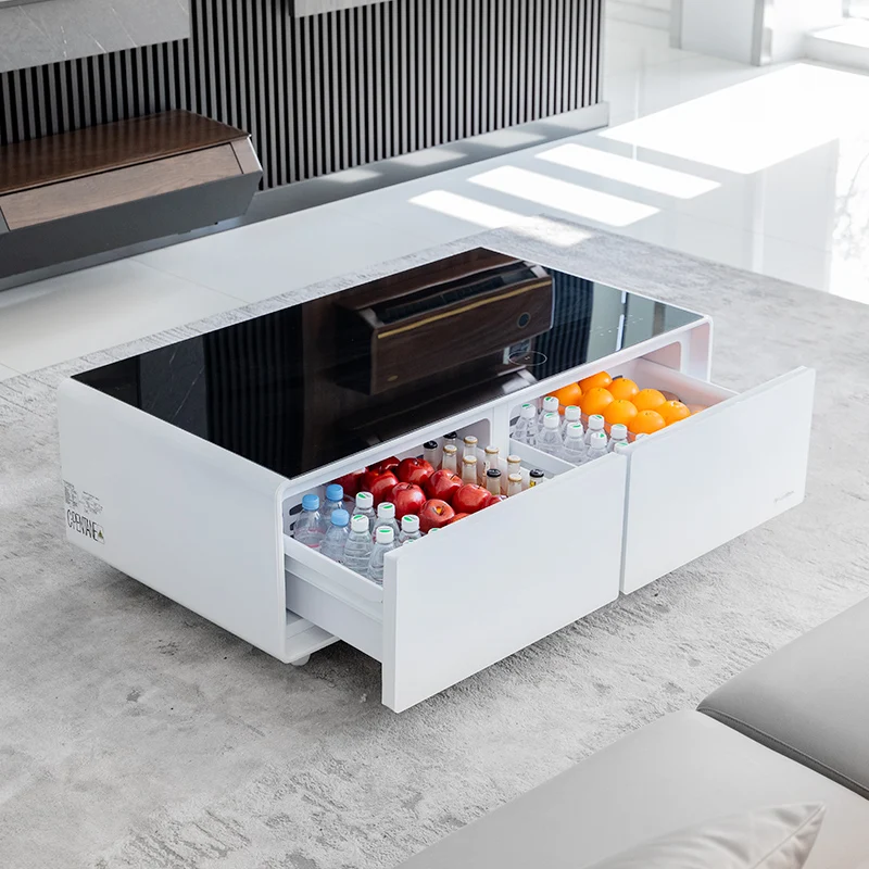 Sobro – Wohnzimmertisch mit eingebautem Kühlschrank