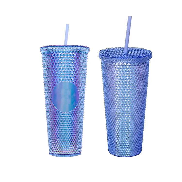 Wholesale Two-Tone Matte Studded Tumbler BPA Free Textured Water Bottle  Drinking Cup