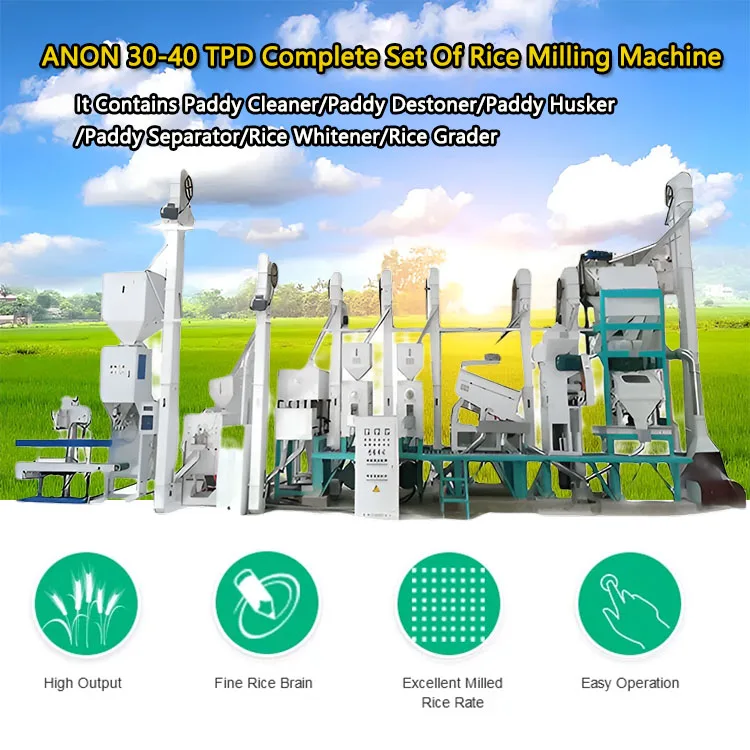 ANON Rice Mills - High-Accuracy 30-40TPD Rice Mill Plant