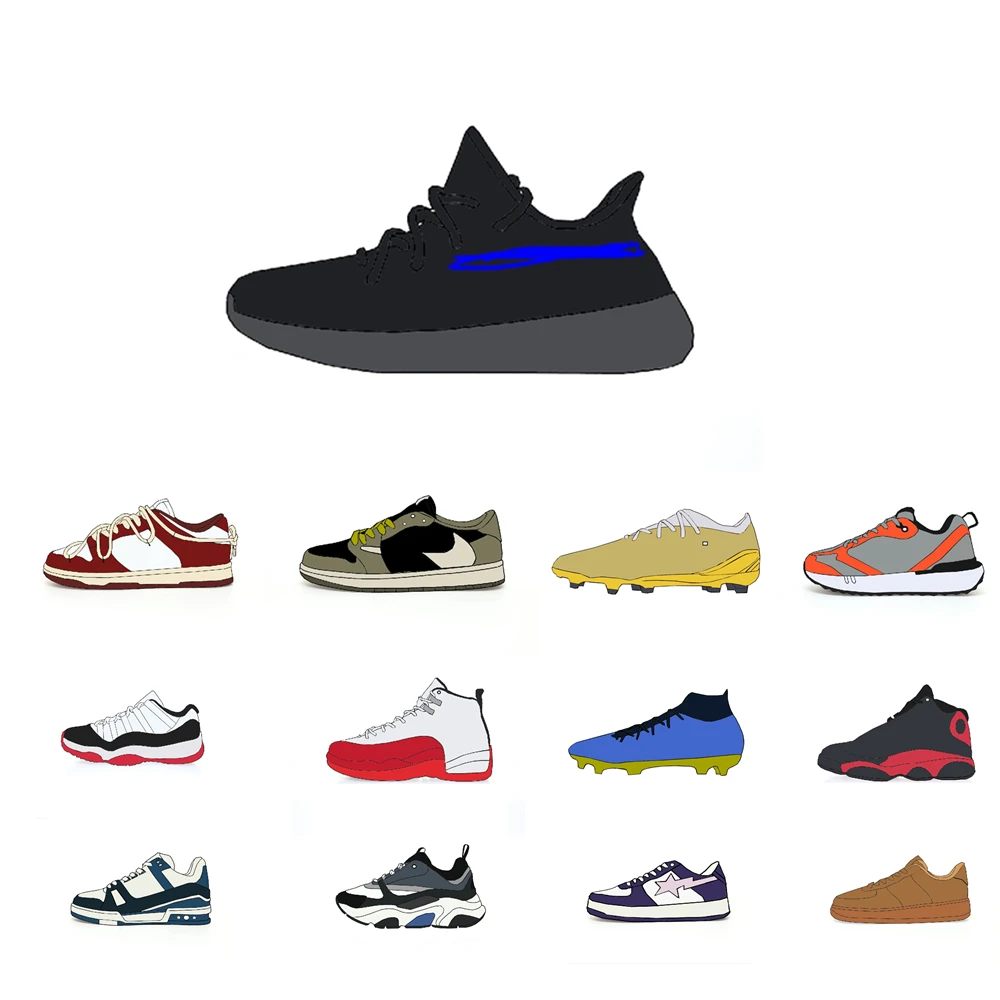 2024 Brand Logo Custom Original 350 Reflective Shoes Men Women Knitting