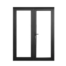 China Supplier Customized Aluminum Glass Door and Windows Frame Double Large Casement French Exterior Front Door
