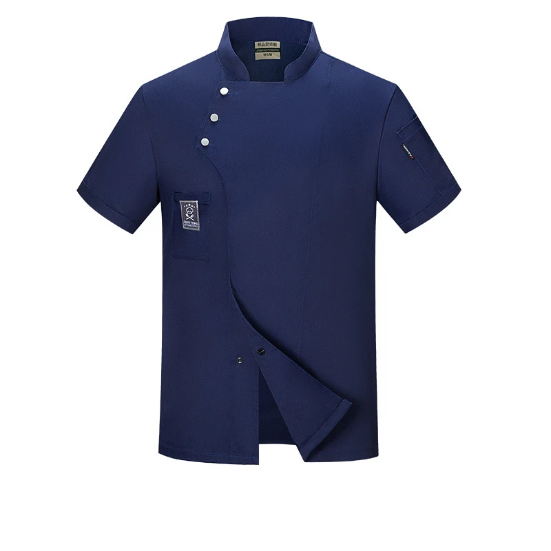 Absorbent Chef Uniform Short Sleeve Shirt Waterproof Kitchen Workwear Coat for Men Breathable Mesh Chef Jacket Uniforms