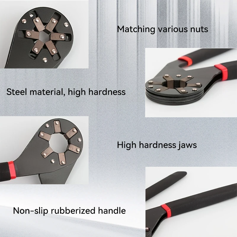 Chave sextavada externa, Chave Torque Ajustável, Abertura Repair Removal Tool, Chave Mágica, Torque Multifuncional Ajustável