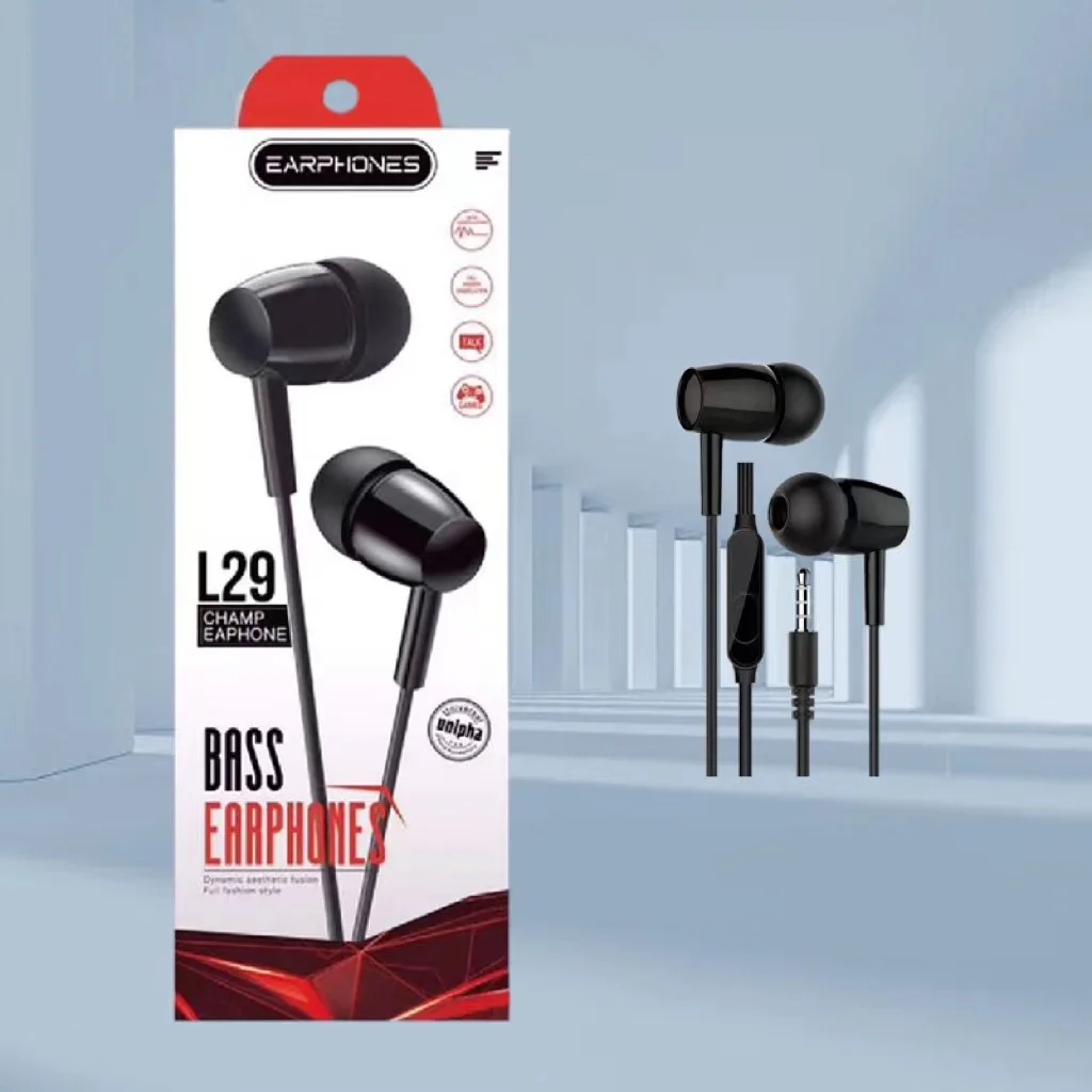Cheap Price L29 Earphones Wired with Box Headphones Gaming Headsets High  Quality Earphone Wholesale