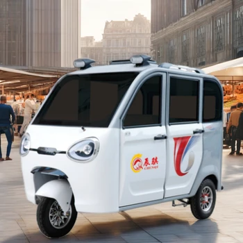 One Piece Enclosed Cargo Closed Electric Tricycle 3-Wheel  1200W Power  60V Cargo Electric Tricycle Passengers EEC Certifiede