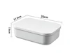 White Medium flat style with lid