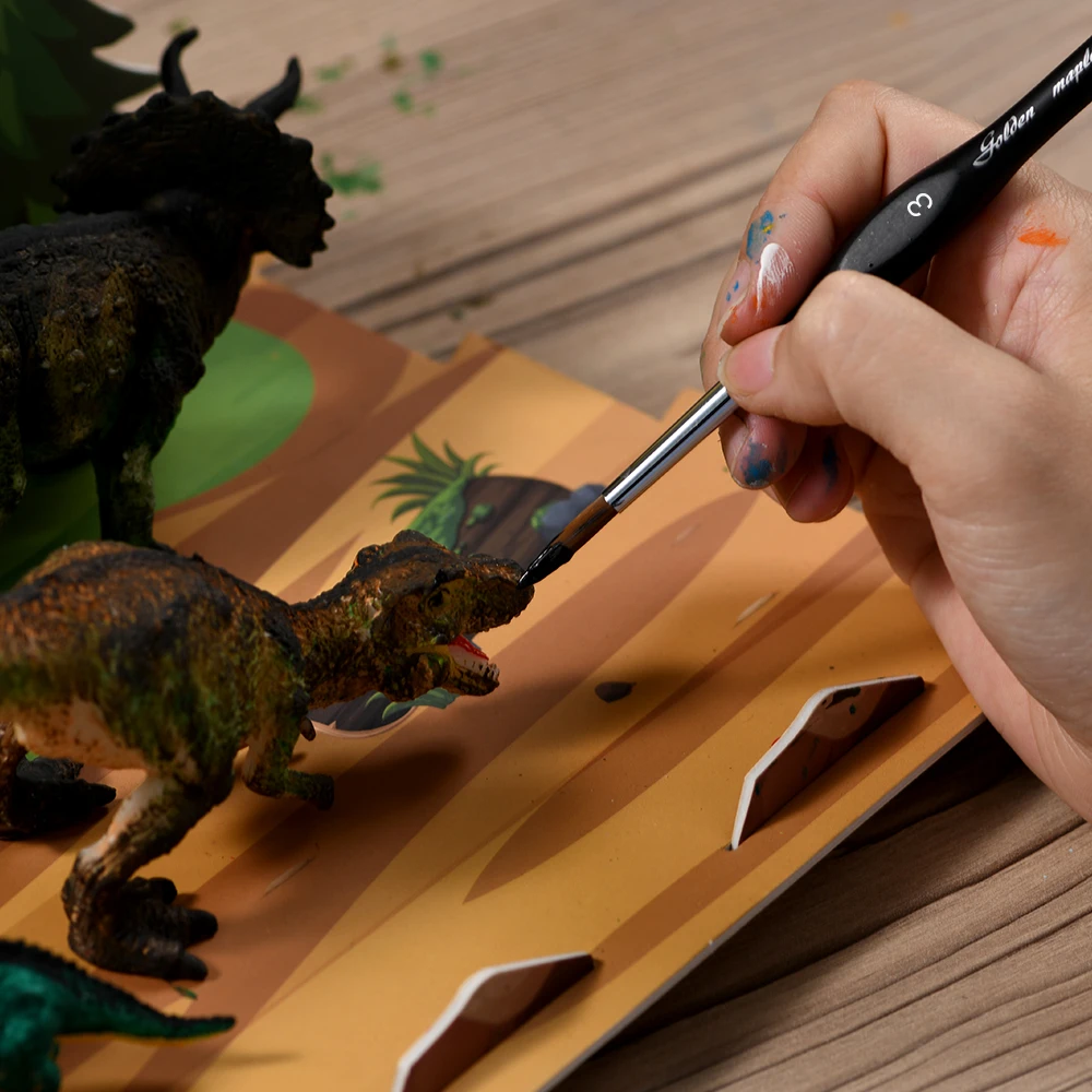 Professional Nylon 10pcs Miniature Detail Paint Brush Kolinsky Sable