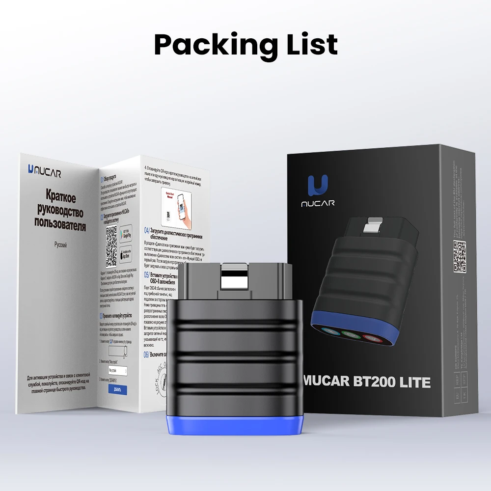 MUCAR BT200 Lite Intelligenter OBD2-Scanner – Systemdiagnose mit vollem OBD2-Funktionsumfang – Fahrzeugdiagnosegerät zum Lesen und Löschen von Fehlercodes_voghion.com
