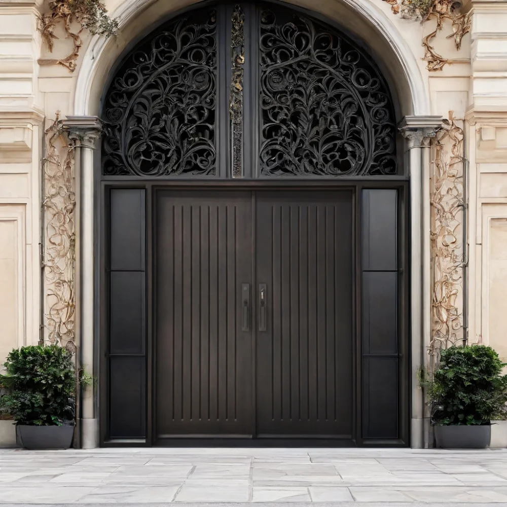 Modern Luxury French-style Wrought Iron Door Customized Private ...