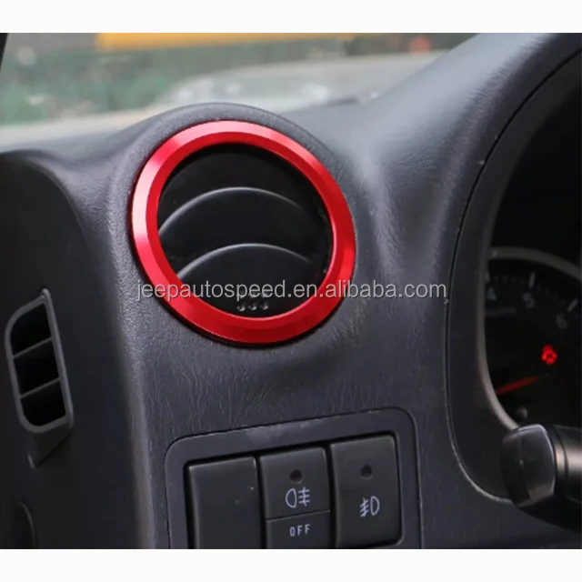 Toyota Tacoma AC Vent Trim Rings | 4-Piece Aluminum Decoration For Dashboard Vents | 2016-2021 Models