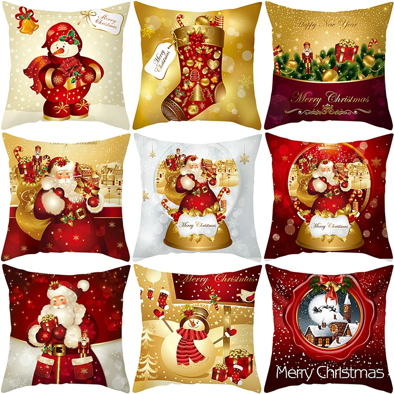 red christmas pillow covers