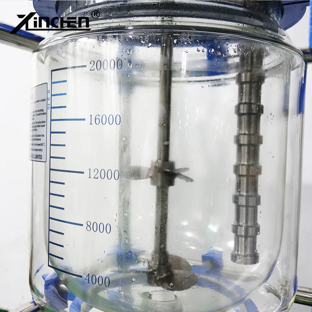 20L Ultrasonic Motor-Driven Reaction Kettle Glass Reactor for Mixed and Homogenization Extraction for Herb Plant Extraction