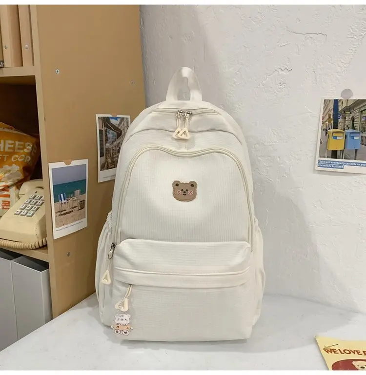 Modischer Cartoon Bär Schulrucksack Für Mädchen Mit Reißverschluss_voghion.com