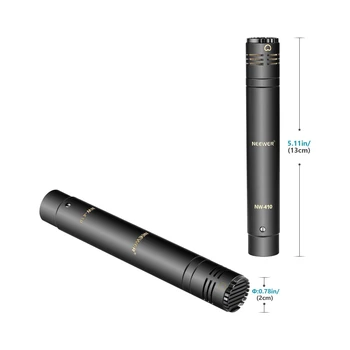 Neewer 2-Pack Pencil Stick Condenser Mic with Interchangeable Omni Cardioid and Super Cardioid Capsules Foam Windscreens Mic detail image