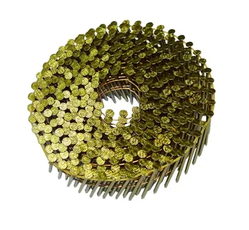 1 1/4 Yellow Galvanized 7200pcs/coils Galvanized Colored Roofing Wire Nails