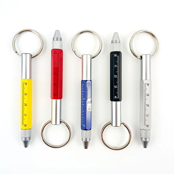 Multifunction Metal Screwdriver Keychain Ruler Stylus 6 in 1 Tool ...
