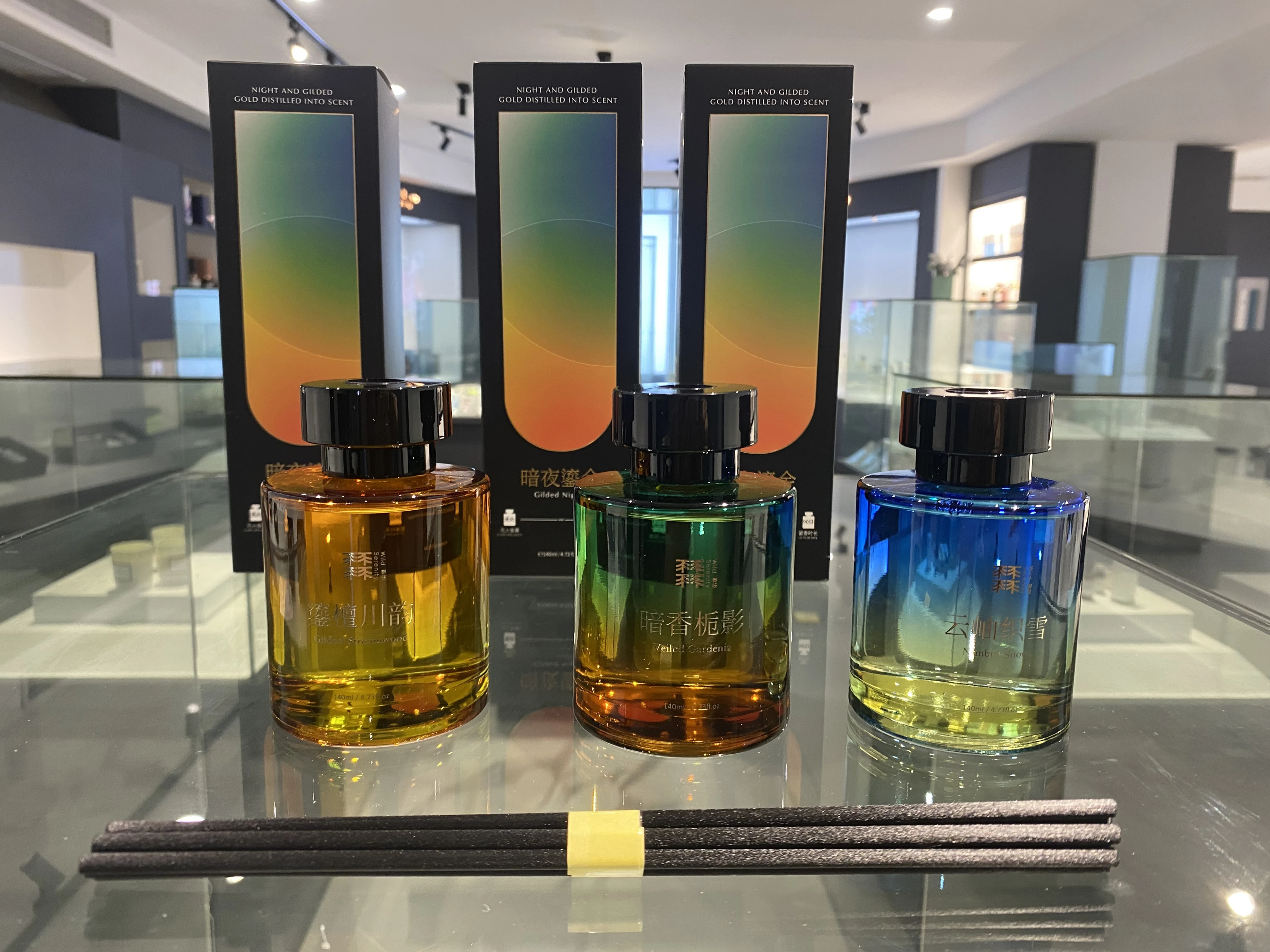 Customized Color Box Packaging Luxury Private Logo Home Natural Oils Essential Oil Aroma Reed Diffuser