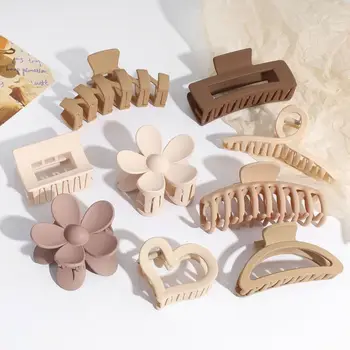 Korean Matte Claw Clip Wholesale Plastic Hair Clips for Women Girls Daily Styling Alligator Clips Simple Design
