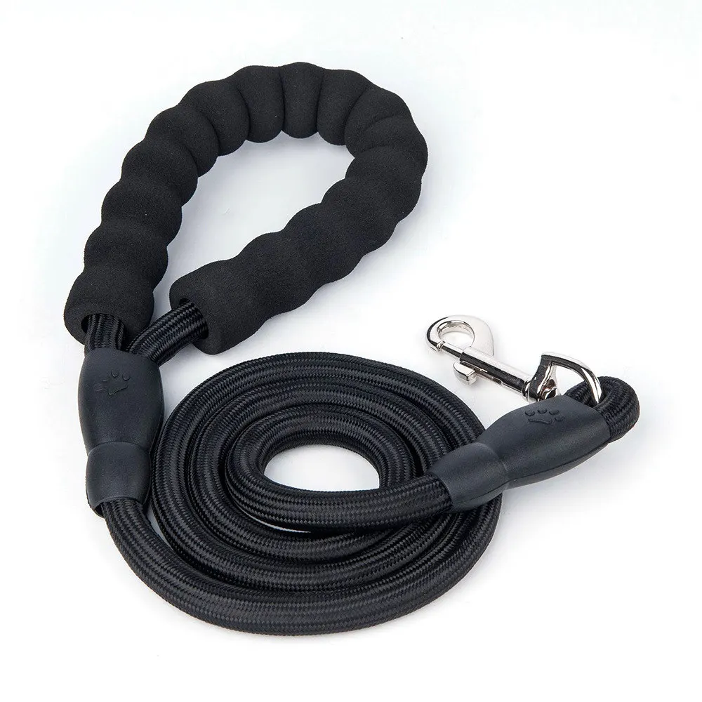 Reflective tape Dog Leash in black colour