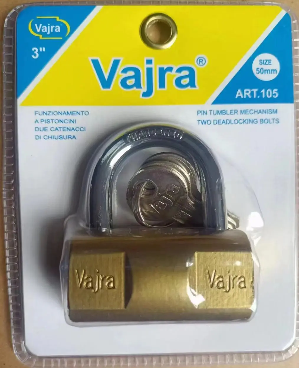 Samhoo Newest Design Customizable Logo and Size Anti Theft Padlocks High Secure Hammer Shaped Iron Padlock