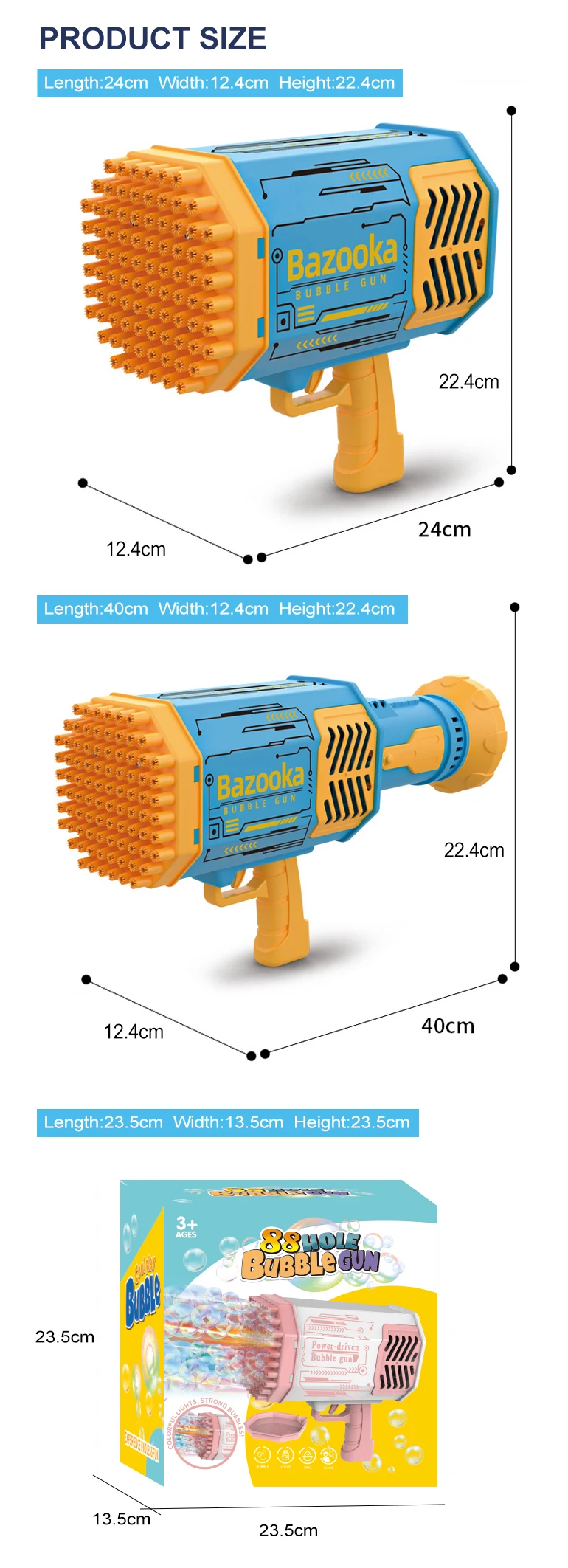 Chengji New Electrical Summer Soap Water 69-hole Blower Machine Rocket Boom Spielzeug Bazooka 88 Holes Bubble Gun Toy