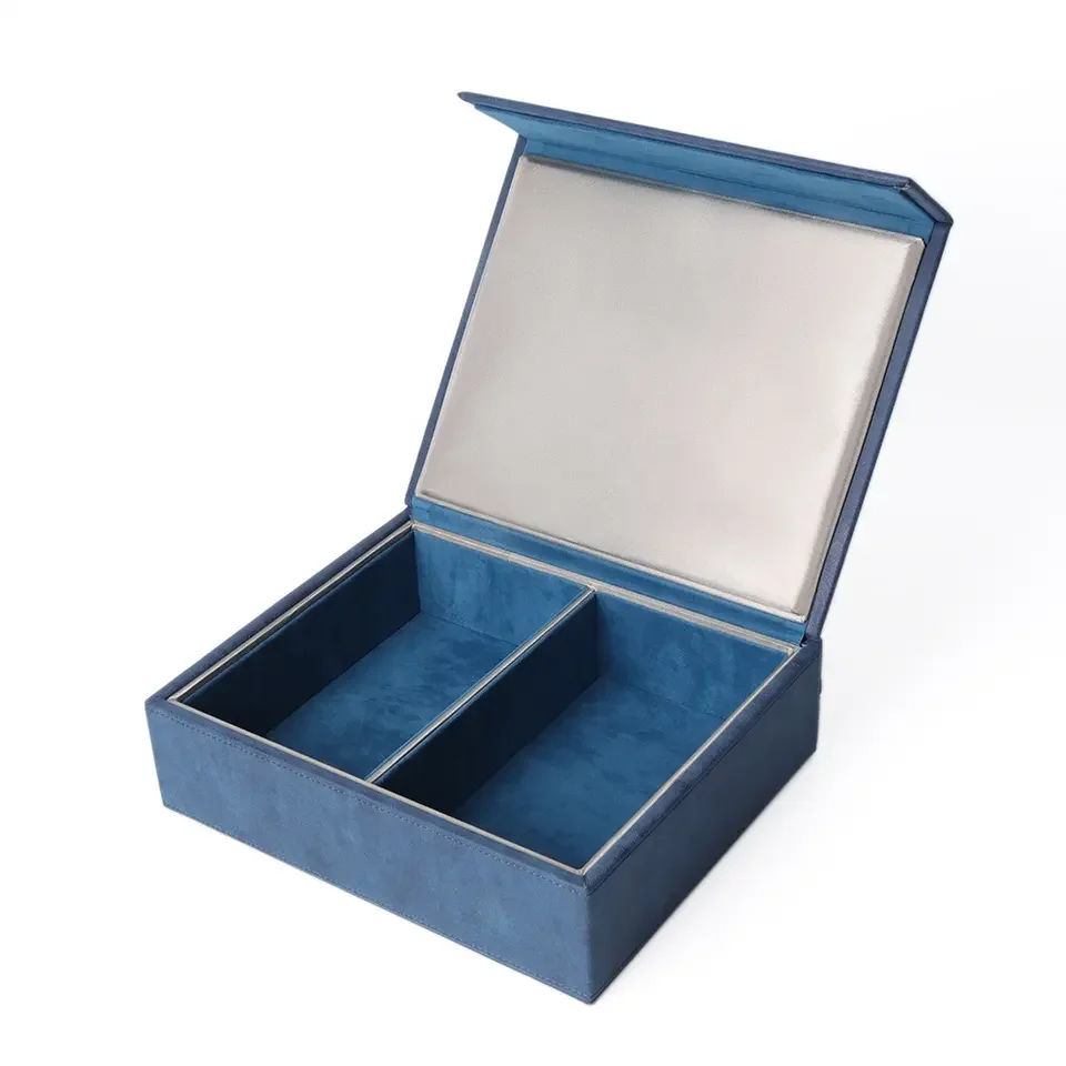 New Arrival 2 Slots RFID Blocking Box Car Key Signal Block Box Anti Theft Faraday Box with Pouch Bag