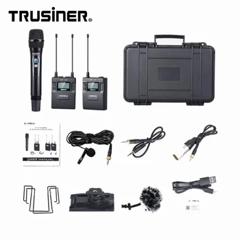 COMICA CVM-WM300(B) UHF 96-Channels Metal Wireless Microphone With Dual-transmitters and One Receiver for DSLR & Camcorder Video detail image