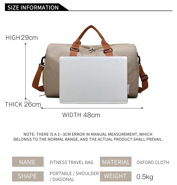 New Dry Wet Separation Travel Duffel Luggage Bag Leisure Handbag Custom ...