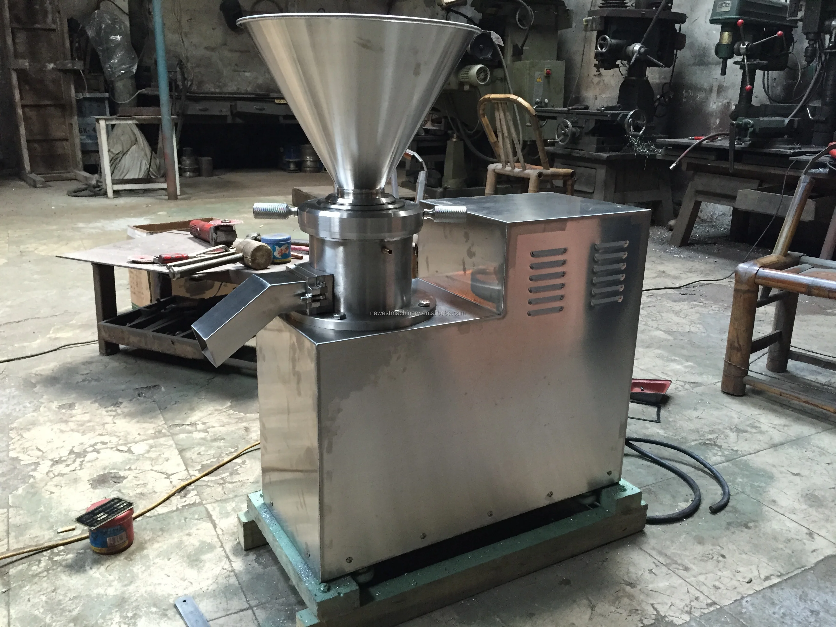 304 Stainless Steel Automatic Nuts Paste Making Machine Colloid Mill