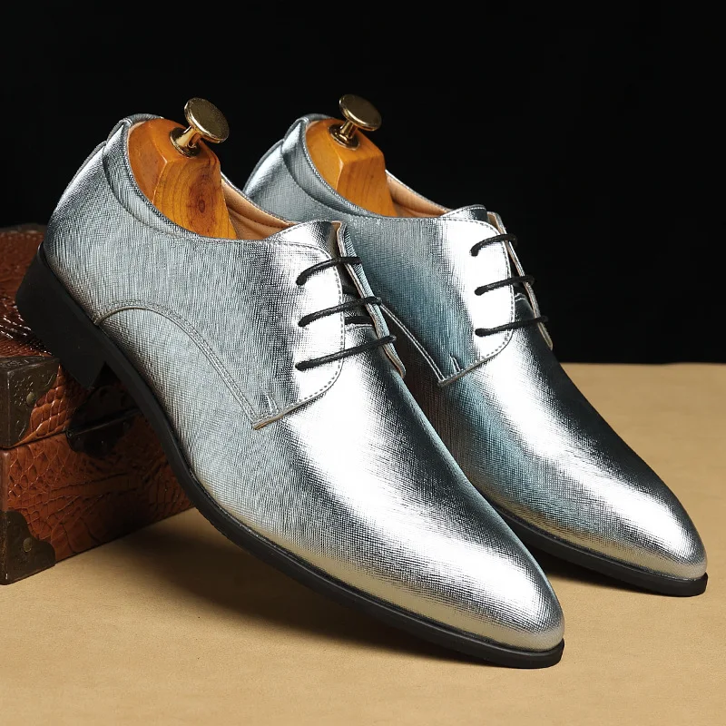 Formal Dress Shoes Italian Men Leather Dress Shoes Wholesale High Quality  Men Lace Man Summer Party Black Shoes