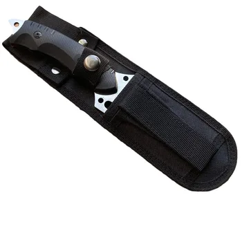 High hardness saber Survival Hunting Outdoor Knife Handle Knife with Window Breaker Secant Aluminum Black