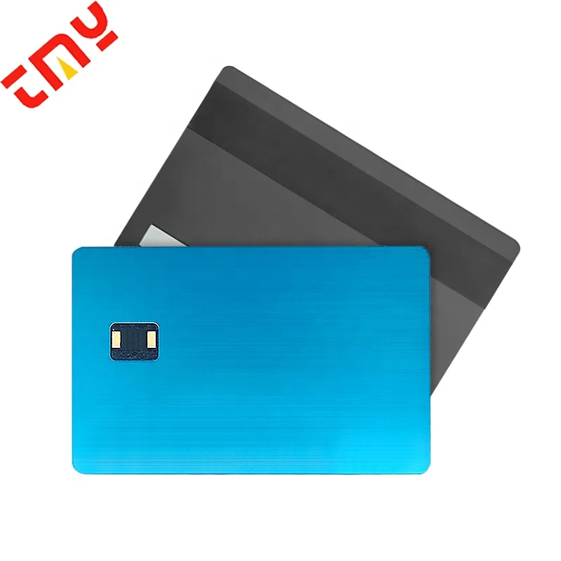 4 Colors Engraving Dual Interface Digital  Enable Contactless Metal Visa Credit Debit Card Blank With NFC