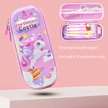 3d Stationery Pencil Box Cartoon Kawill Student School Eva Pencil Case ...