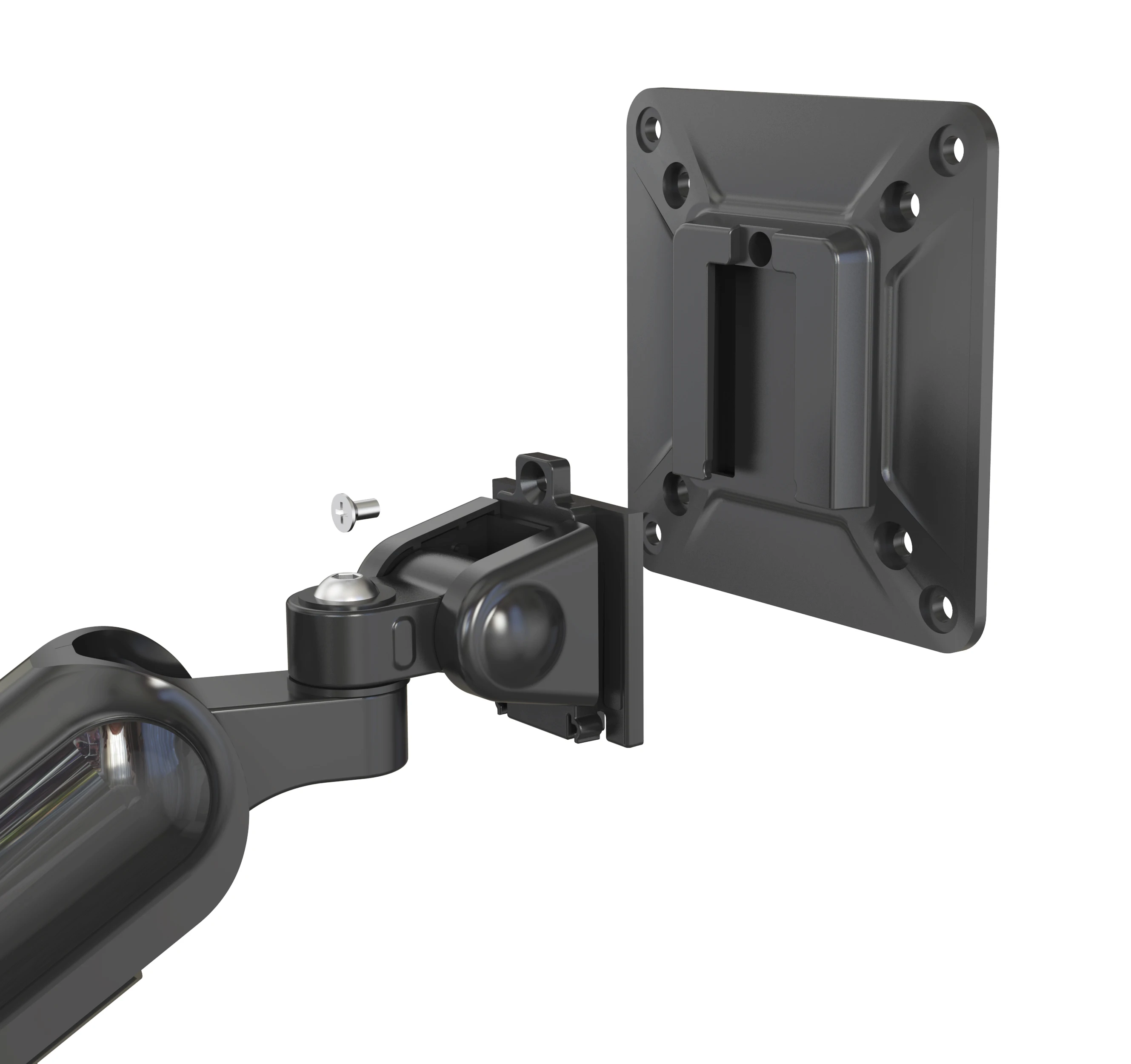 Vmounts Ergotech Modern Single Arm Monitor Stand With Hidden Cable