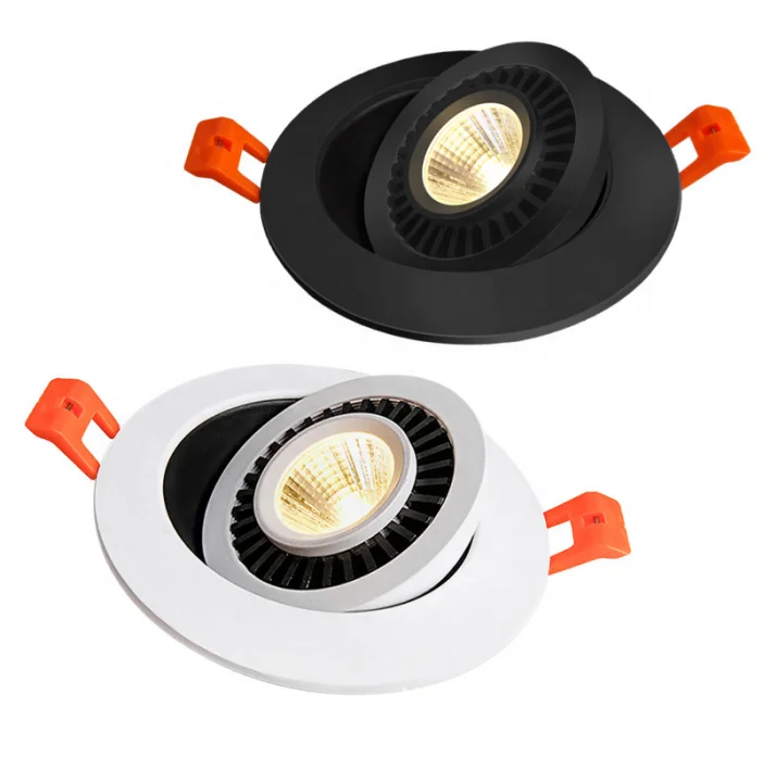 360 Degree Rotatable LED COB Recessed Downlight 15W Round LED Spotlight 220V Dimmable Led Ceiling Light for Living Room