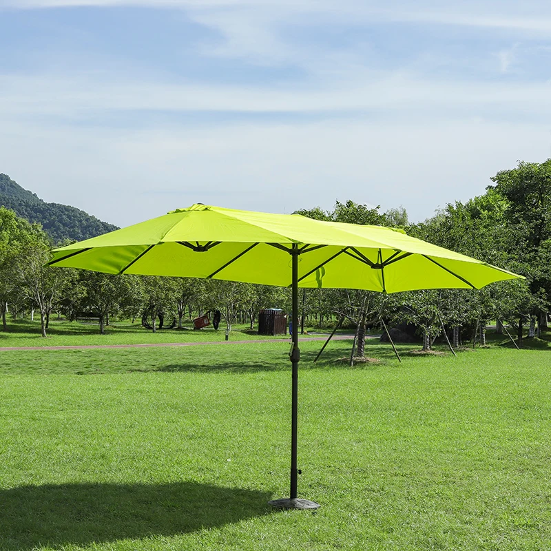 Dia 2.7m green square courtyard garden leisure umbrella outdoor sun beach umbrella