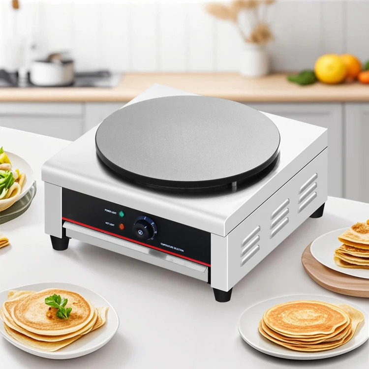 Snack Machines Commercial Double Crepe Maker Gas Crepe Cake Machine / Pancake Maker